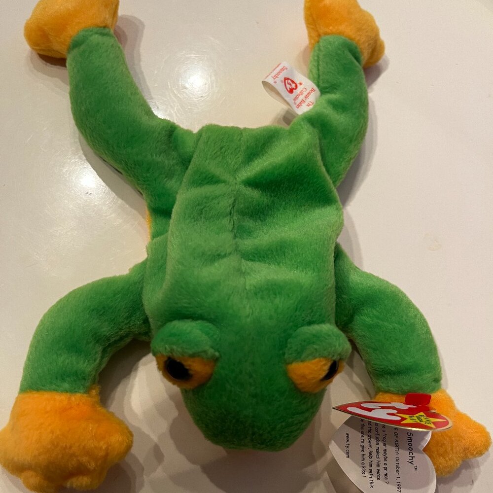 Beanie Baby - Frog "Smoochy" (has‎ tag) (kids/toys/x)